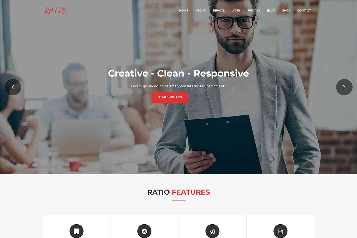 Ratio - Agency WordPress Theme, a WordPress Template by Themesvila (Photo 1 of 8)