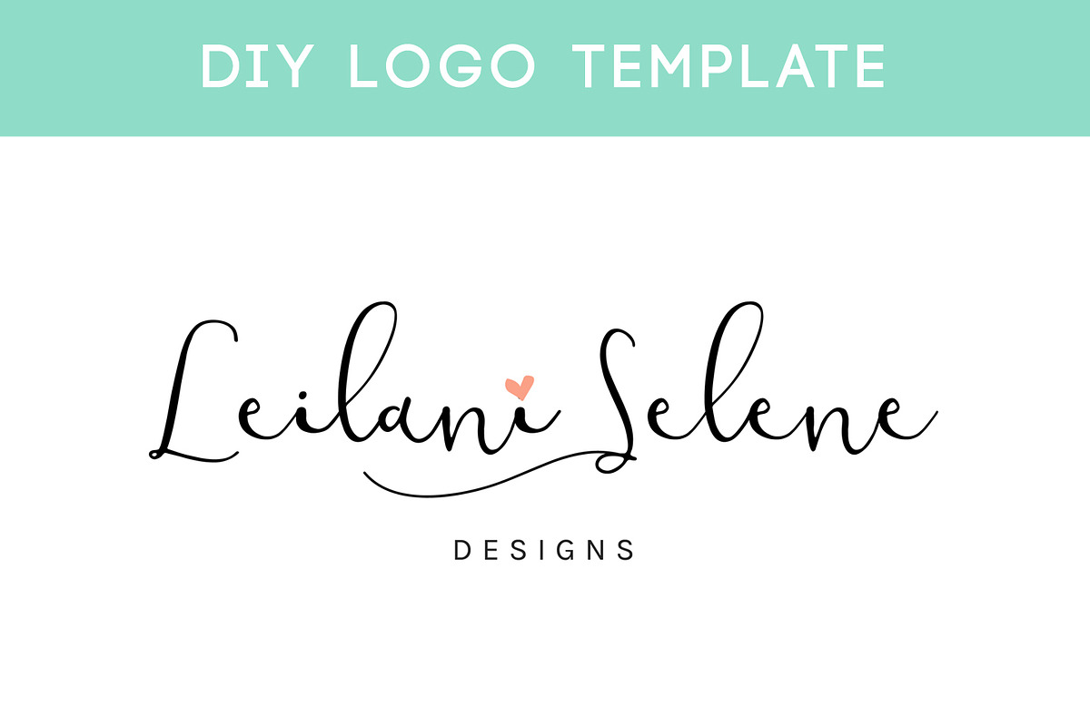 Signature Logo DIY Template, a Branding & Logo Template by Minty Fox Designs 