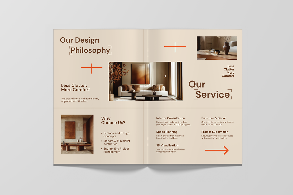 Minimalist Interior Bifold Brochure, a Brochure Template by Annora Studio (Photo 2 of 6)