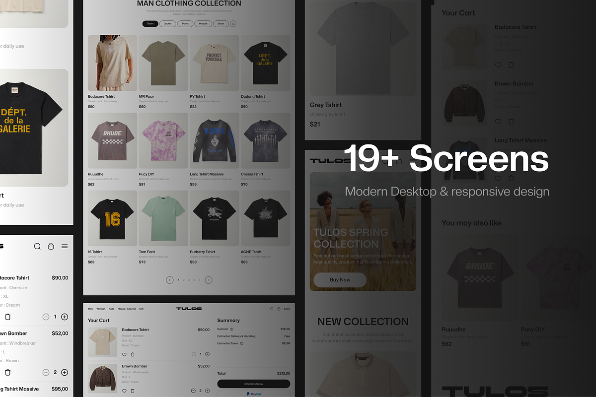 Tulos - E-Commerce Website UI KIT, a Device Mockup by Odama (Photo 4 of 6)
