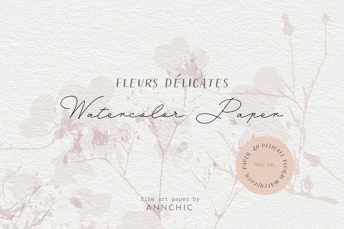 BUNDLE Floral watercolor paper, a Texture Illustration by Anna Sokol (Photo 6 of 71)