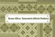 Green Olive Geometric Ethnic pattern, a Pattern Graphic by ThaiByGaew (Thumbnail 1 of 5)