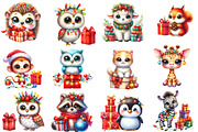 Funny Christmas Animals CLIPART, an Illustration by Designworld (Thumbnail 2 of 4)