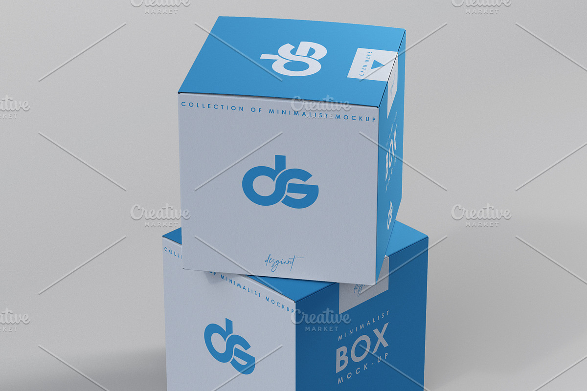 Square Box Mockup, a Cups & Container Mockup by desgiant (Photo 4 of 11)