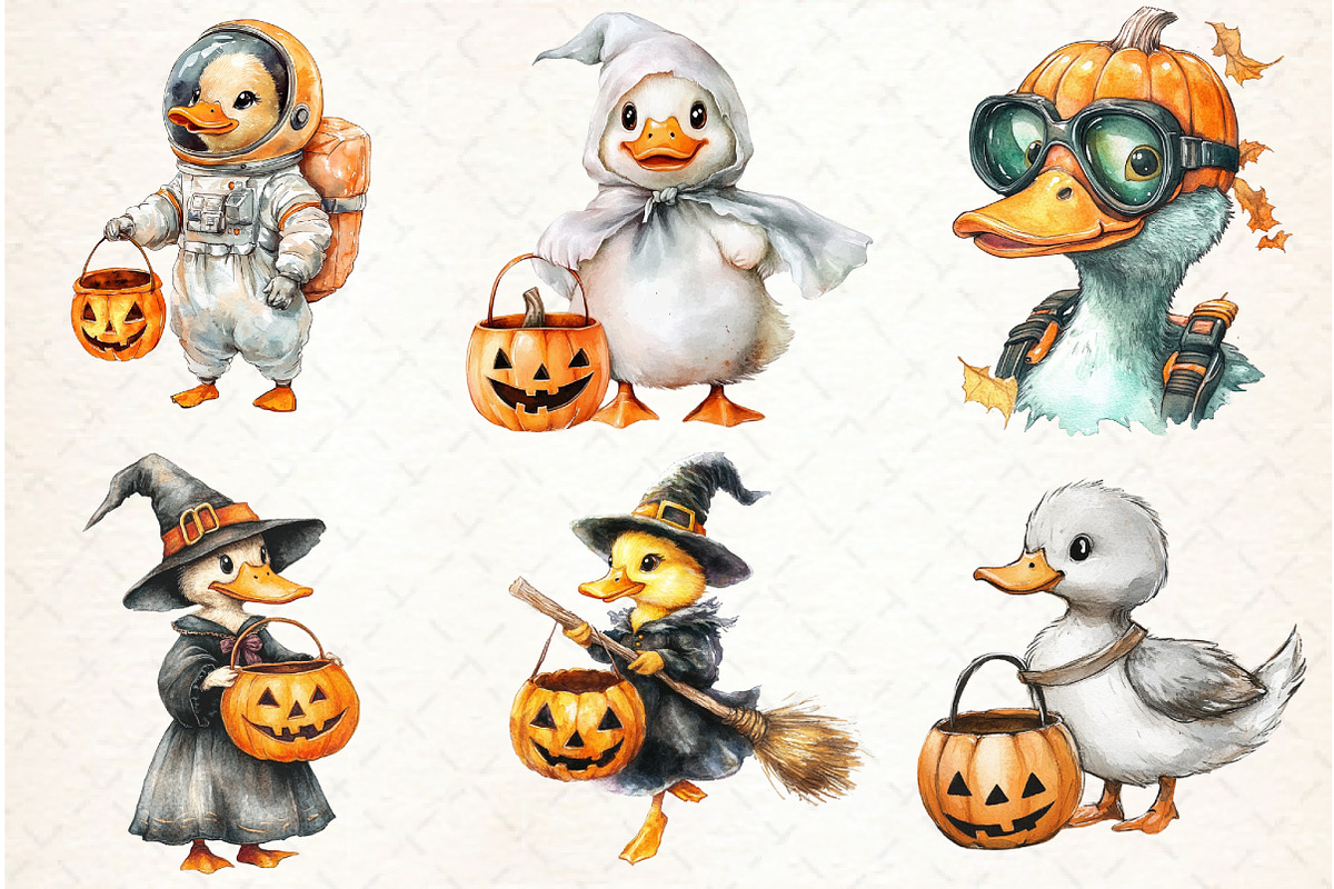 Funny Halloween Silly Goose Clipart, an Illustration by Libby Wishes (Photo 6 of 7)