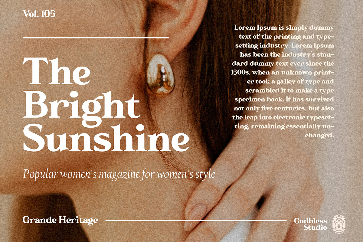 Grande Heritage, a Serif Font by Godbless Studio (Photo 3 of 19)