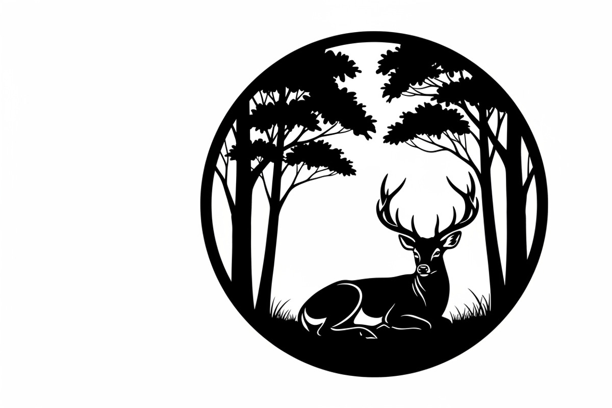 Beautiful deer forest circle art, an Illustration by Amazin_art (Photo 12 of 32)