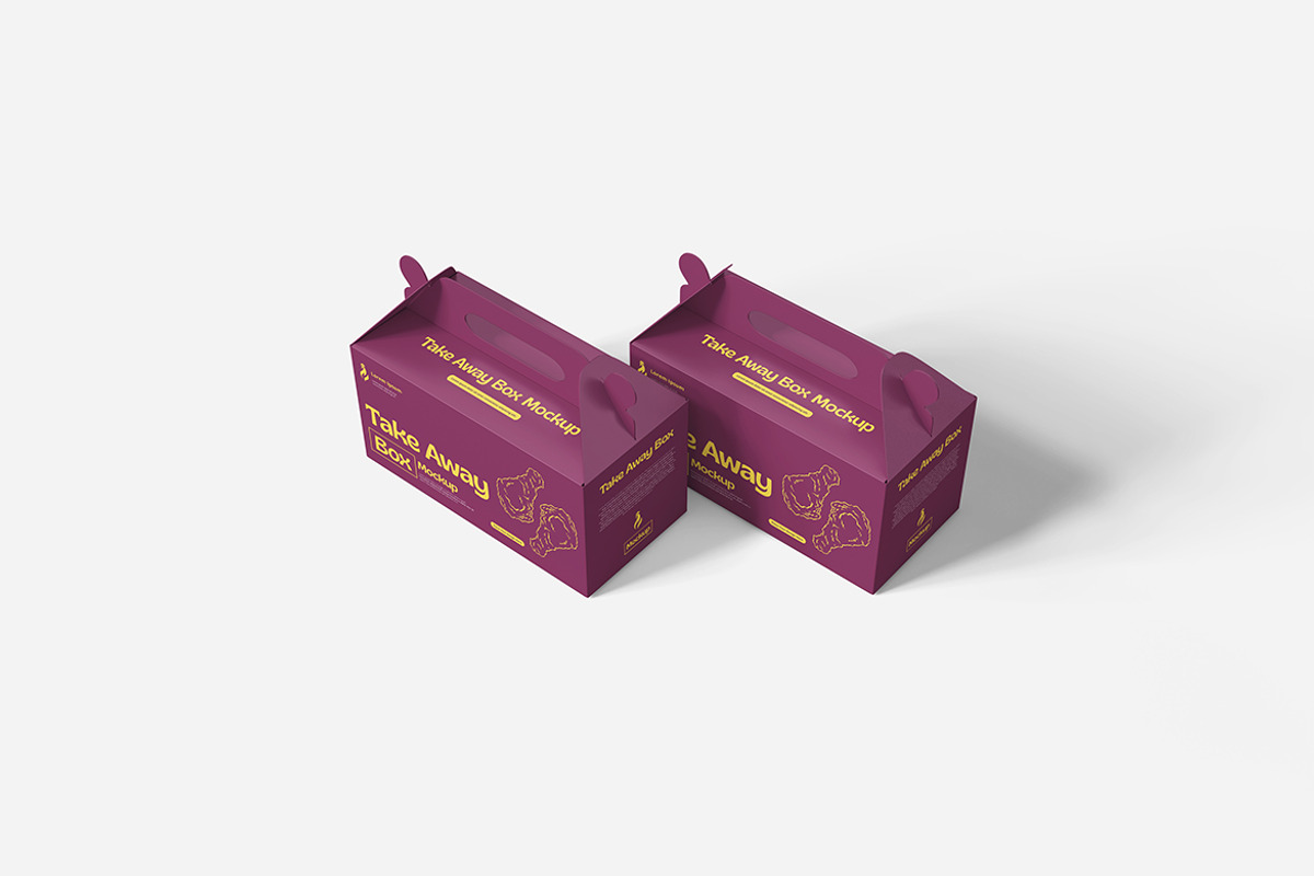 Take Away Box Mockup for Restaurant, a Product Mockup by Indah (Photo 2 of 6)