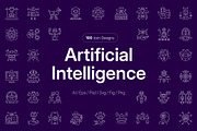 Artificial Intelligence Icon Art Set, an Outline Icon by Prosymbols (Thumbnail 1 of 8)