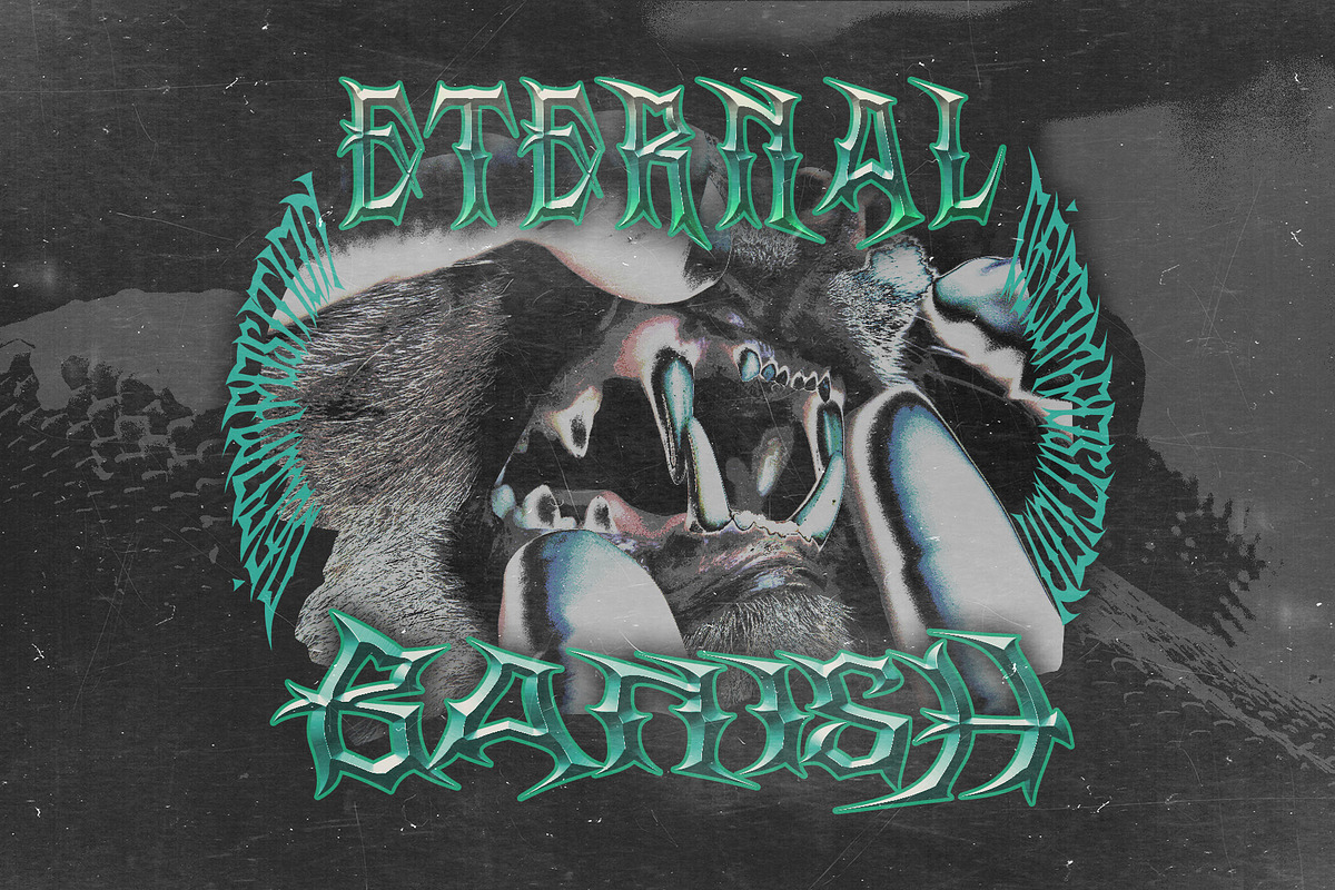 CS Gangsta – Black Metal Font, a Blackletter Font by Craft Supply Co. (Photo 3 of 8)