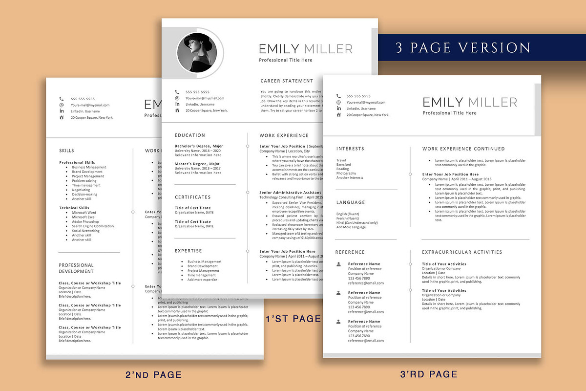 Modern, Creative Resume Template, a Resume Template by VictoriousVita (Photo 4 of 8)