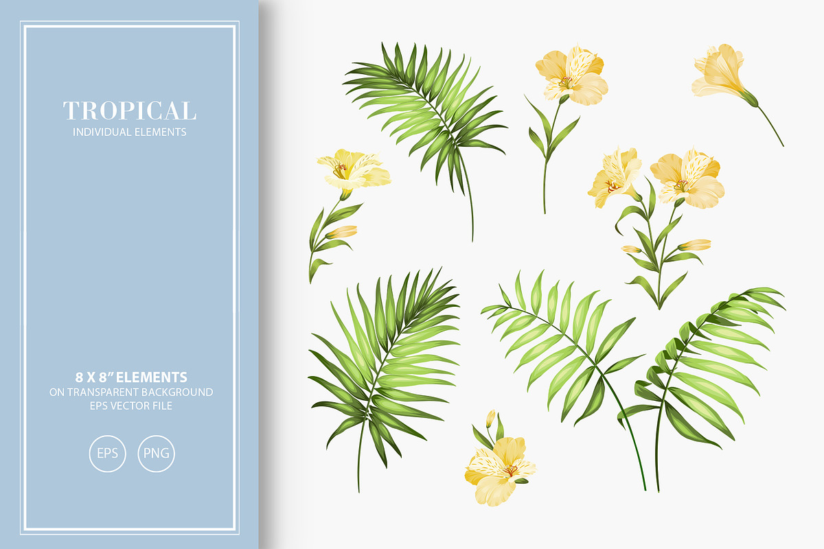 Seamless pattern of tropic flowers., a Pattern Graphic by Kotkoa (Photo 3 of 7)