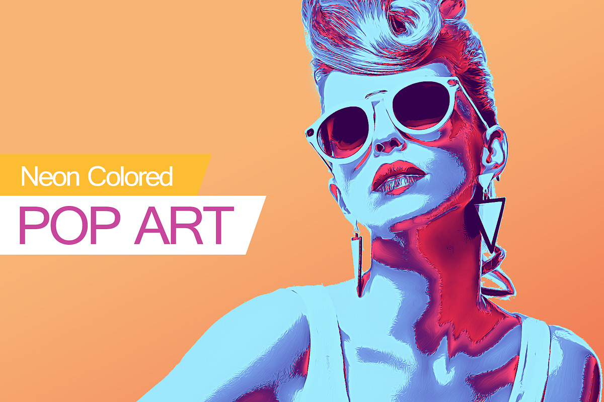Neon Colored POP ART, an Action Add-On by PSD Action (Photo 1 of 5)