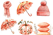 Peach Colored Autumn Clipart, an Illustration by Designworld (Thumbnail 5 of 6)