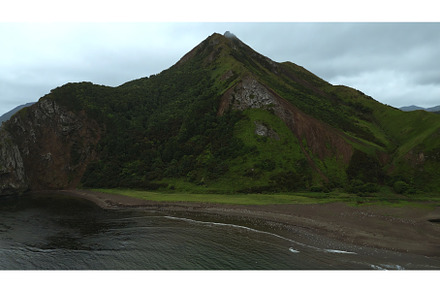 Top view of wild coast with rocky, a Nature Photo by Media Whale Stock
