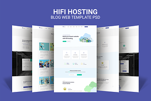 Hifi Hosting- Web Template PSD