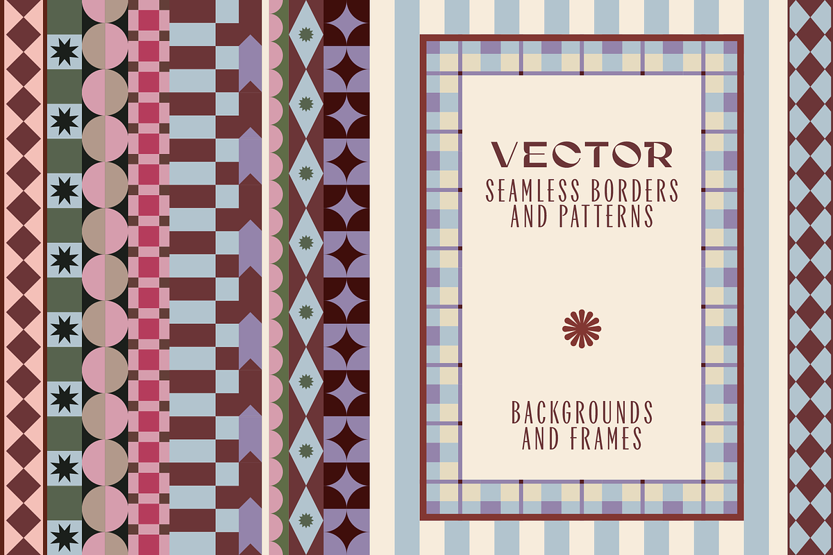 Vector frames and patterns, a Pattern Graphic by venimo (Photo 6 of 14)