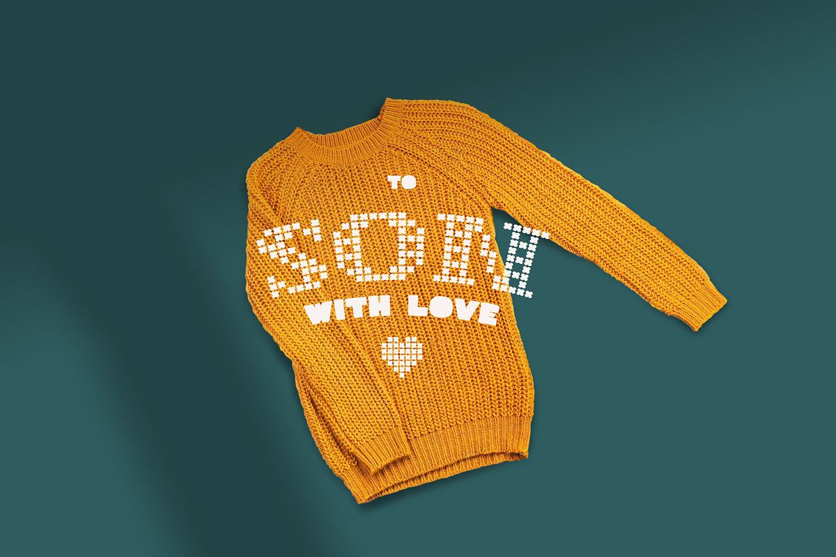 Lockdown Christmas - knitted fonts, a Font by kaer_shop (Photo 6 of 12)