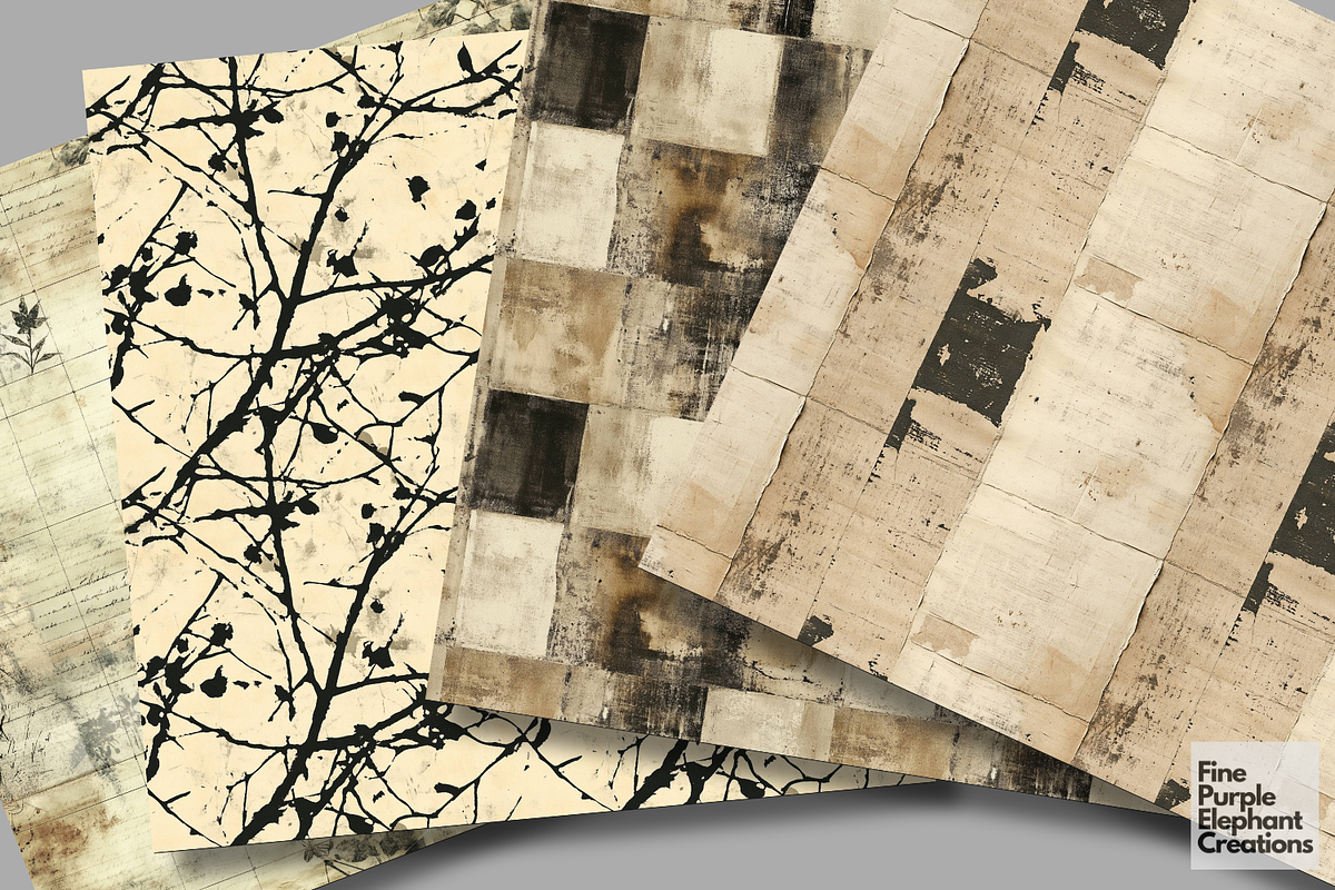 Neutral Grungy Vintage Distressed, a Pattern Graphic by Fine Purple Elephant (Photo 4 of 5)