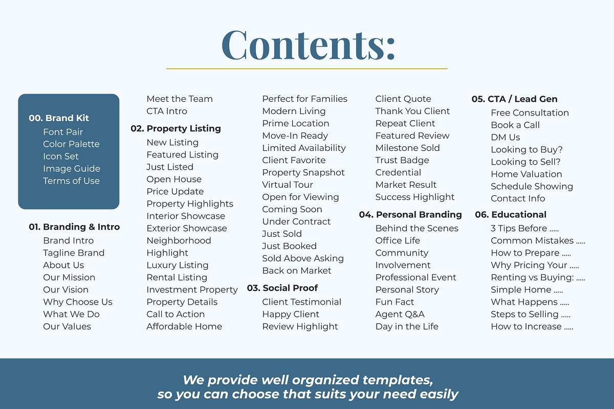 Blue Real Estate Instagram Templates, a Social Media Template by Everyday Perfection (Photo 2 of 11)