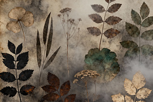 Vintage Botanical Haze Wallpaper, a Decorative Illustration by Virgo Studio