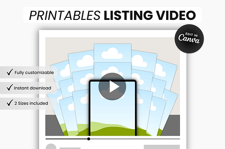 Etsy Printables Bundle Listing Video, a Templates & Theme by DigiPax