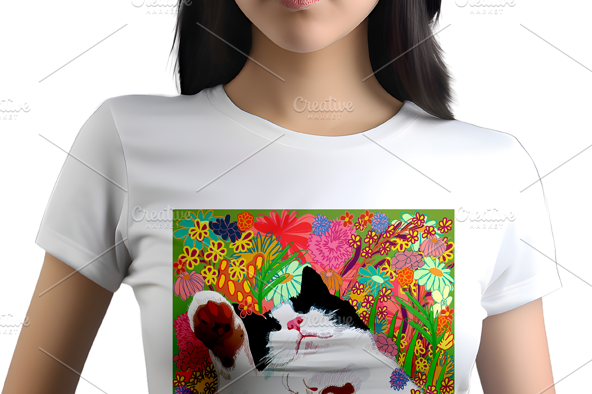 8 cat portraits to print, an Object Graphic by ОльгаМороз (Photo 4 of 6)