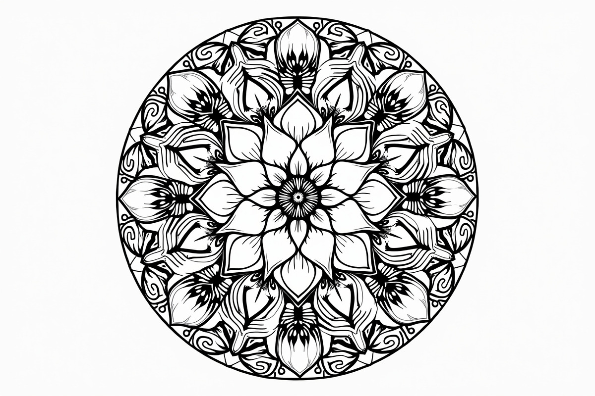 Elegant Hand-Drawn Mandala Designs B, an Object Graphic by BIPLOB EXPERT (Photo 4 of 14)