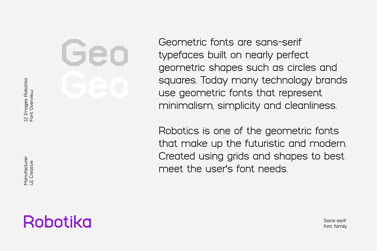 Robotika Modern San Serif Font, a Sans Serif Font by UICreative (Photo 12 of 12)