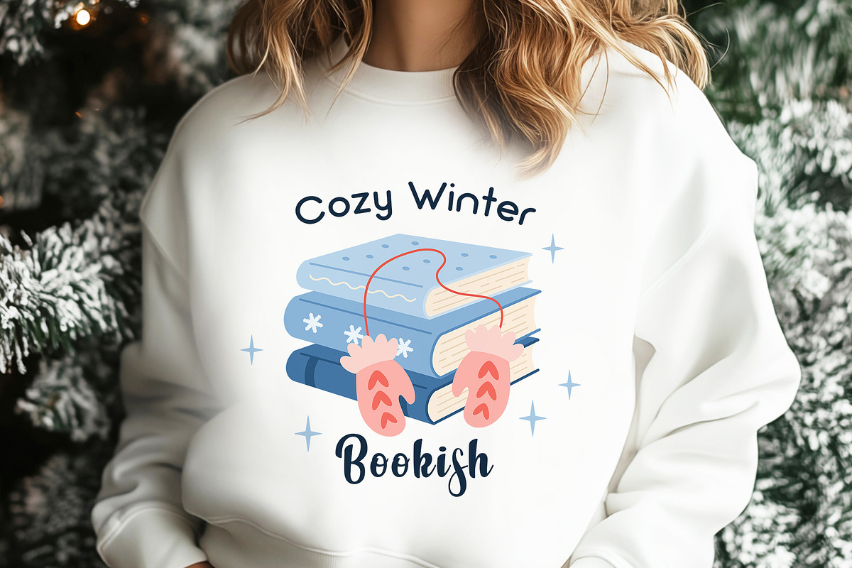 Cozy Winter Bookish Clipart, a Seasonal Illustration by JulzaArt (Photo 3 of 7)