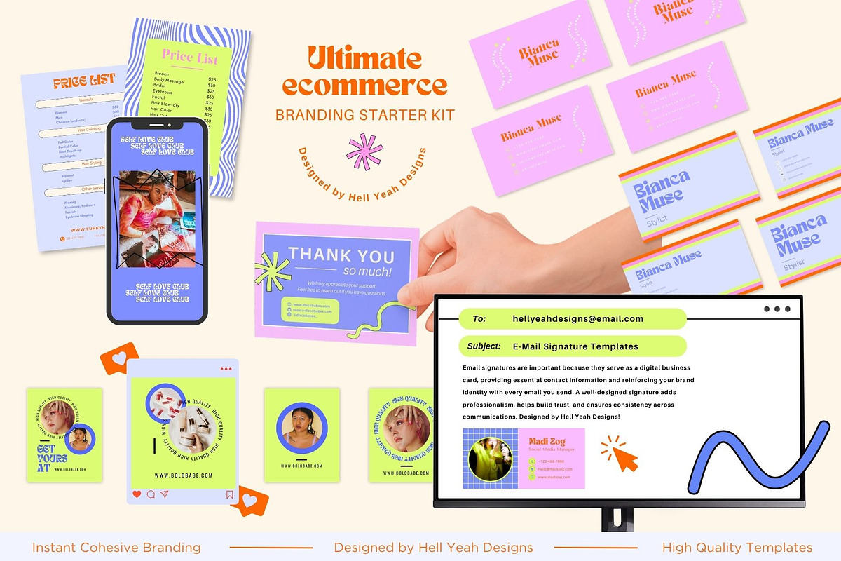 Ecommerce Branding Starter Kit Canva, a Branding & Logo Template by Hell Yeah Designs (Photo 5 of 11)