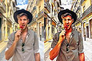 Portrait Oil painting Effect, an Action Add-On by DesignCave (Thumbnail 4 of 5)