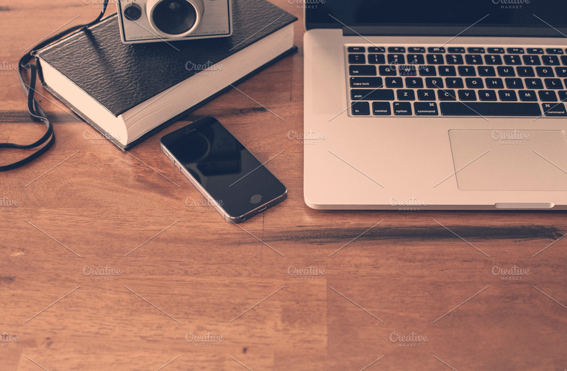 Iphone5S Macbook Pro On Desk