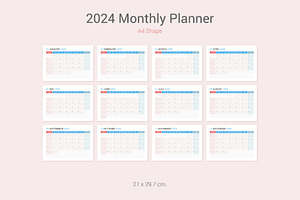 2024 Simple Calendar Sunday