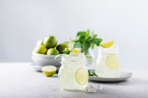 Mojito cocktail with lime featuring mohito, exotic, and light