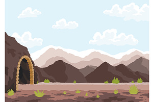 Landscape with mine quarry, an Illustration by Things for designers