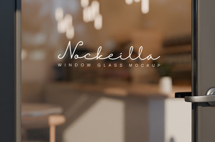 Logo Mockup on Glass Window Shop