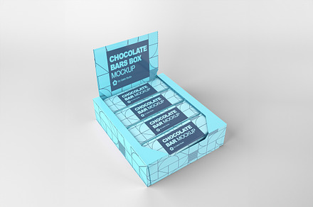 Snack Bars Box Mockup, a Packaging Mockup by Qaleb Studio
