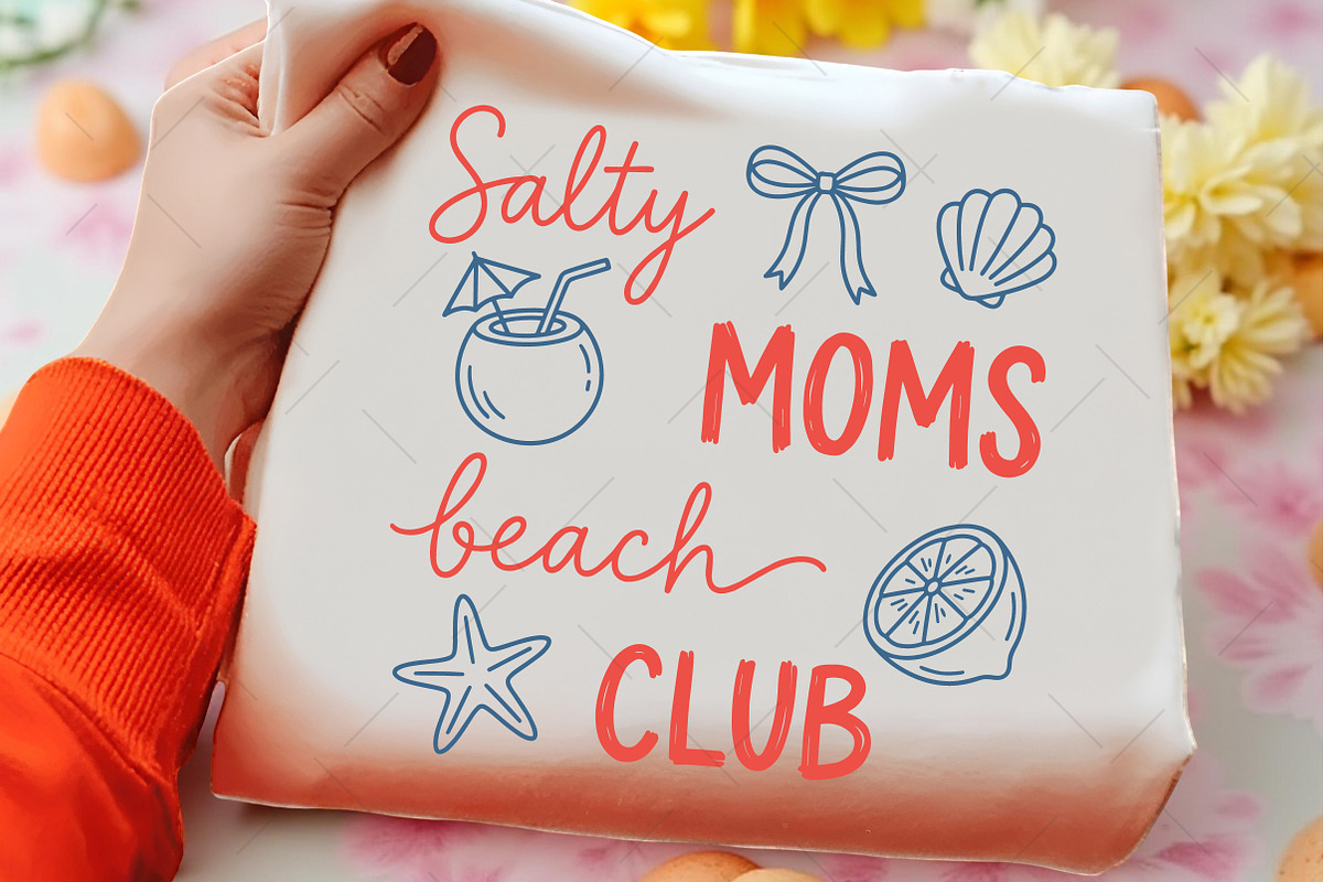 Doodle Summer Salty Moms Beach Club, an Illustration by OK Design (Photo 3 of 5)