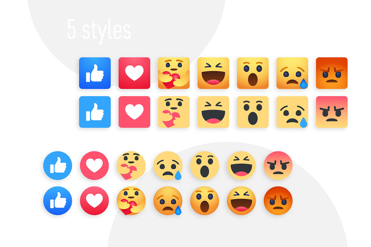 Facebook Emoticon icons, a Social Media Template by karnofff