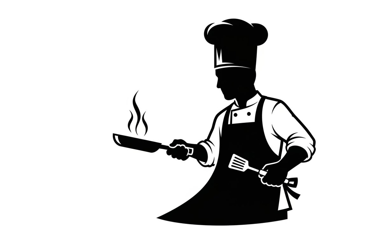 High-quality chef cooking silhouette, an Illustration by Amazin_art (Photo 21 of 31)