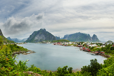 Summer village Reine (Lofoten, Norway)., a Nature Photo by YuriyB