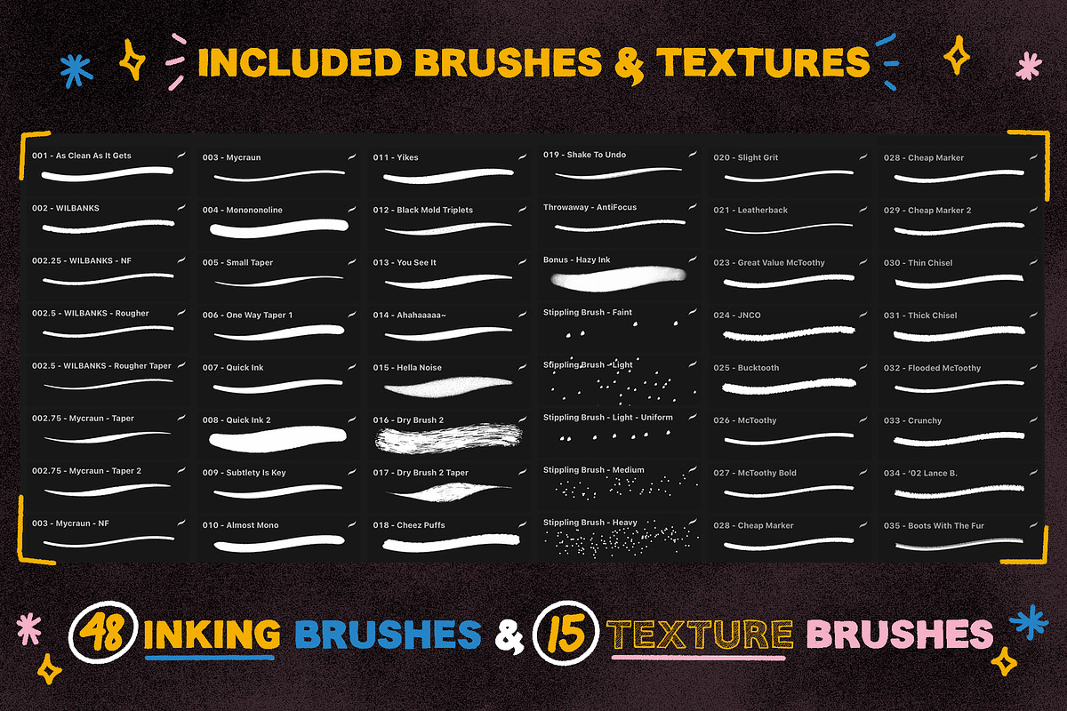 McToothy - Procreate Texture Brushes, a Brush Add-On by IIAspire (Photo 2 of 14)