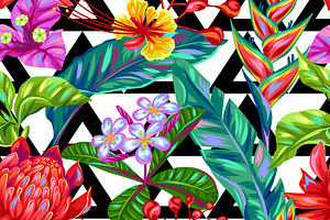 Patterns With Thailand Flowers.