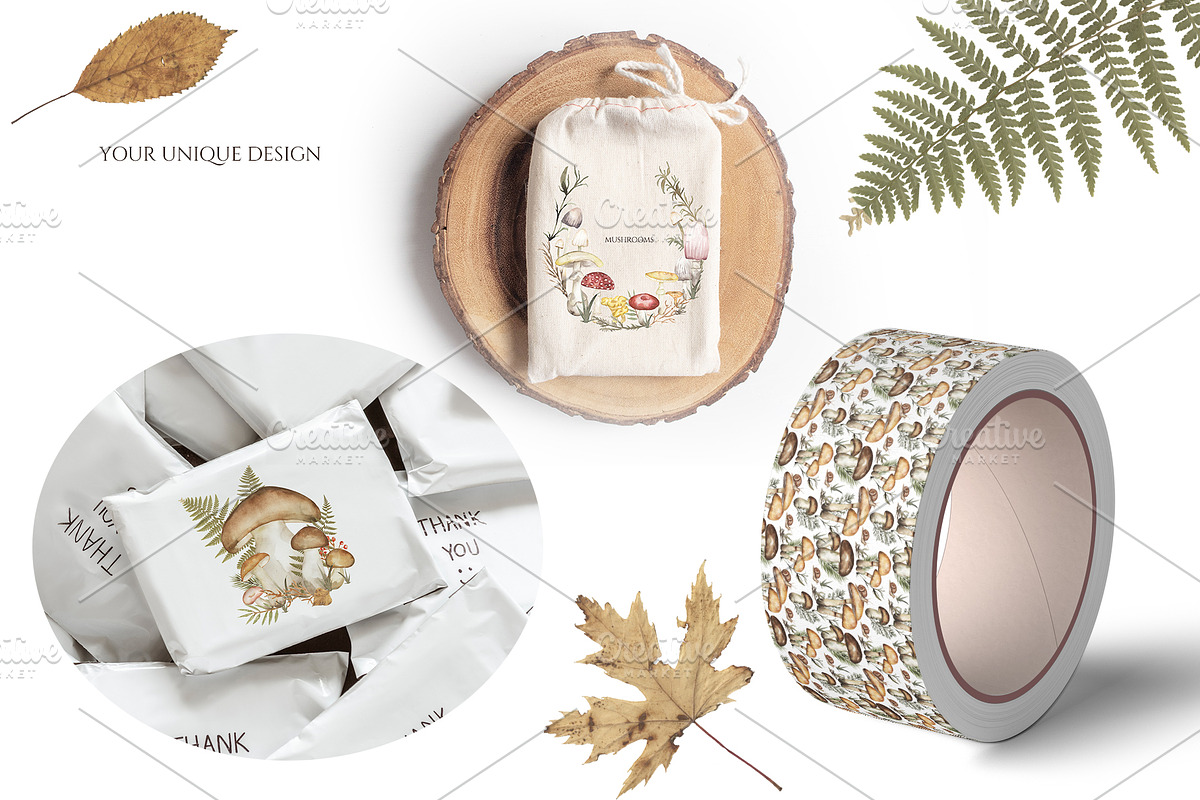 Watercolor Mushrooms Collection, an Education Illustration by MayaNavits (Photo 13 of 14)