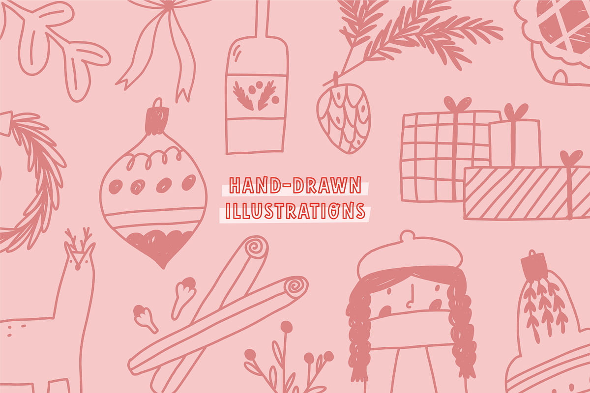 Doodles of Christmas - vector, a Seasonal Illustration by Valerie (Photo 5 of 11)