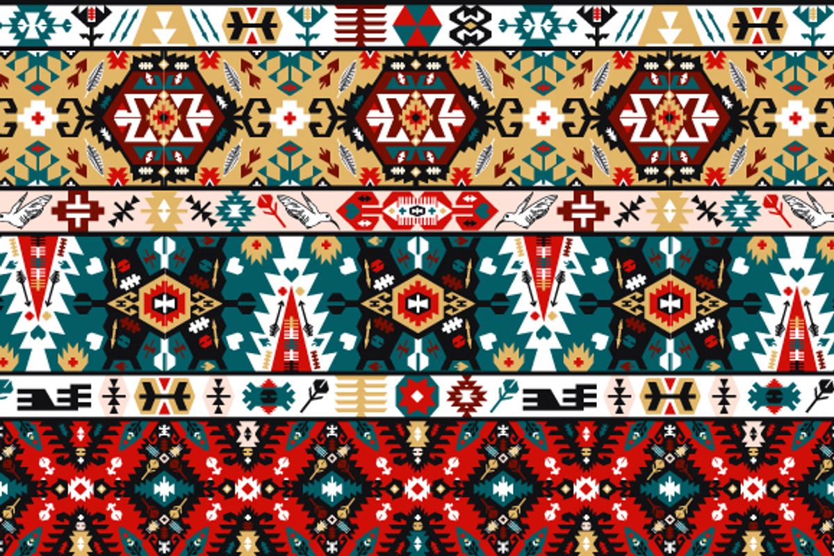 Collection Bright Aztec Patterns, a Pattern Graphic by tomuato (Photo 2 of 5)