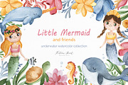 The Little Mermaid and friends., an Animal Illustration by Kate_Rina (Thumbnail 1 of 13)