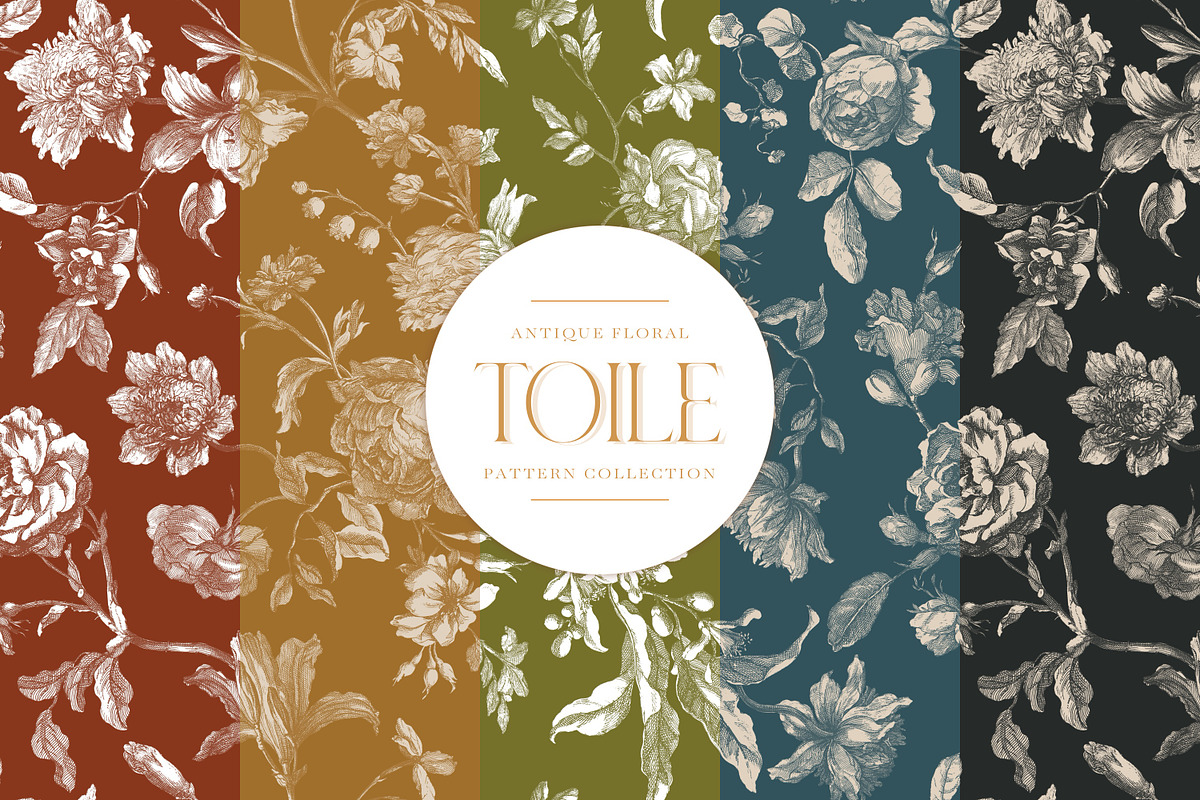 Antique Floral Toile Patterns, a Pattern Graphic by Eclectic Anthology (Photo 13 of 14)
