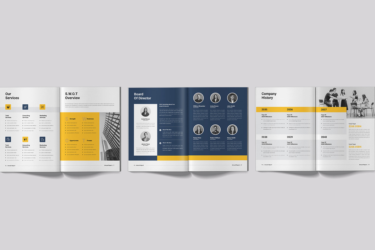 Annual Report Brochure Template, a Brochure Template by Spark_Creative (Photo 5 of 9)